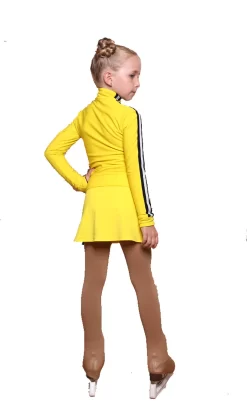 IceDress Figure Skating Jacket - Thermal - Olympus (Yellow With Black Lamps) -Online Skating Store a85e2763874a 77413 74166.1601477576