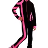 IceDress Figure Skating Outfit - Thermal - Cross-Roll (Black With Bright Pink)
