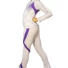 IceDress Figure Skating Thermal Jacket -Euler (White And Purple)