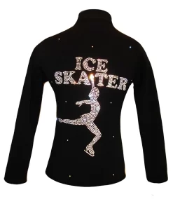 Ice Skating Jacket With AB Crystals Ice Skater Design