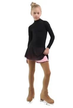 IceDress - Figure Skating Skirts - Harmony (Black With Light Pink ) -Online Skating Store ac4bc5187029 99129 34485 61455.1582510159