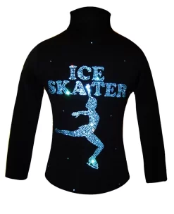 Ice Skating Jacket With Aqua Crystals Ice Skater Design