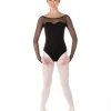 Elite Xpression - Body In Supplex With Sweetheart Neckline And Mesh Long Sleeves