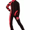 IceDress Figure Skating Outfit - Thermal - Cross-Roll (Black With Bright Coral)