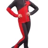 IceDress Figure Skating Outfit - Thermal - Space (Dark Gray With Red)