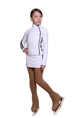 IceDress Figure Skating Skirt - Thermal - Olympus (White With Black Lamps) -Online Skating Store b48db8736213 90979 43862.1601493927