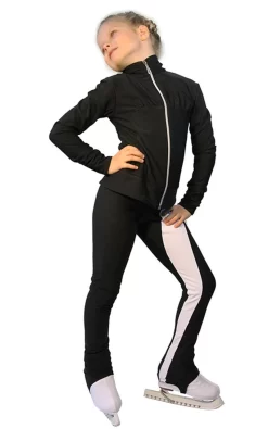 IceDress Figure Skating Outfit - Thermal - Twizzle-8 (Black)