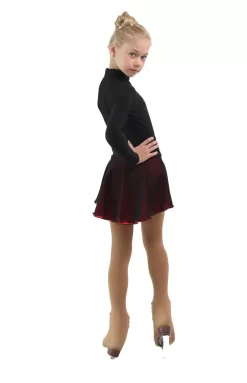 IceDress - Figure Skating Skirts - Harmony (Black With Hot Coral ) -Online Skating Store be79f27c060f 11038 49320.1582455090