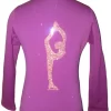 Purple Figure Skating Jacket With "Biellmann" Applique