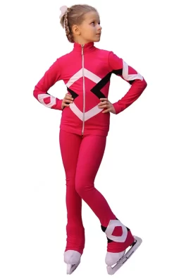 IceDress Figure Skating Outfit - Thermal - Bauer (Pink, Black And White)