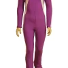 IceDress - Figure Skating Training Overalls -Sweetheart (Purple And White)