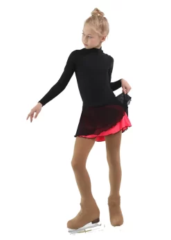 IceDress - Figure Skating Skirts - Harmony (Black With Hot Coral ) -Online Skating Store cf3bab605b4a 73934 37520 07197.1582517174