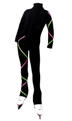 Criss Cross Fleece Ice Skating Pants Pink/Lime XP511 -Online Skating Store criscrossiceskatingoutfit 51897.1540224623