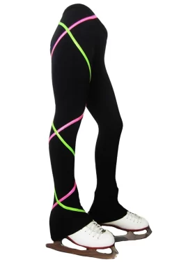 Criss Cross Fleece Ice Skating Pants Pink/Lime XP511 -Online Skating Store crisscrossside 82934.1540224623