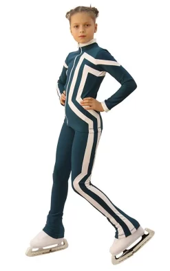 IceDress Figure Skating Outfit - Thermal - Vanguard - Sport (Dark Blue With White)