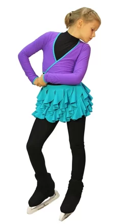 IceDress - Figure Skating Skirts - Butterfly (Turquoise)