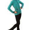 IceDress Figure Skating Outfit - Thermal - Flying (Emerald With Black)