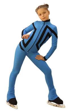 IceDress Figure Skating Outfit - Thermal - Vanguard - Sport (Blue With Black)