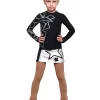 IceDress Figure Skating Outfit - Thermal - Rock Star (Black With Silver And Rhinestones)