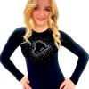 Elite Xpression - Black Skate Top - Crystal (10% OFF, Size 6-8)