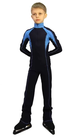 IceDress - Figure Skating Training Overalls - Axel (Blue And Light Blue)