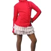 IceDress Figure Skating Outfit - Thermal - Valley(Raspberry And White)