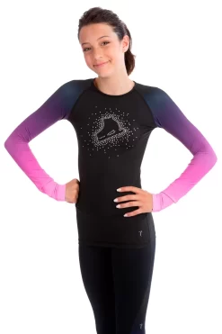 Elite Xpression - Faded Pastel Sprinkle Skate Top - Pink