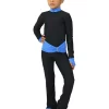 IceDress - Figure Skating Training Overalls - Oriental (Cray With Gray With Blue Belt)