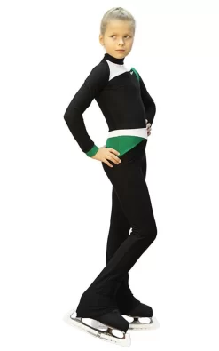 IceDress - Figure Skating Training Overalls - Skating (Black, Green And White) -Online Skating Store f7a56f229cc6 37917 38533.1582460640