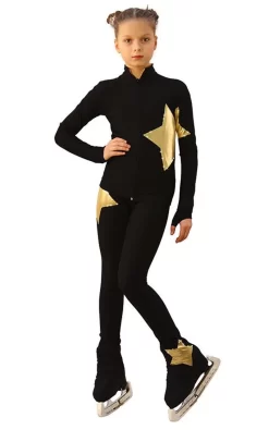 IceDress Figure Skating Outfit - Thermal - Little Star (Black With Gold) -Online Skating Store ff50f3f23b08 67854 72134 10280 26630.1582510253