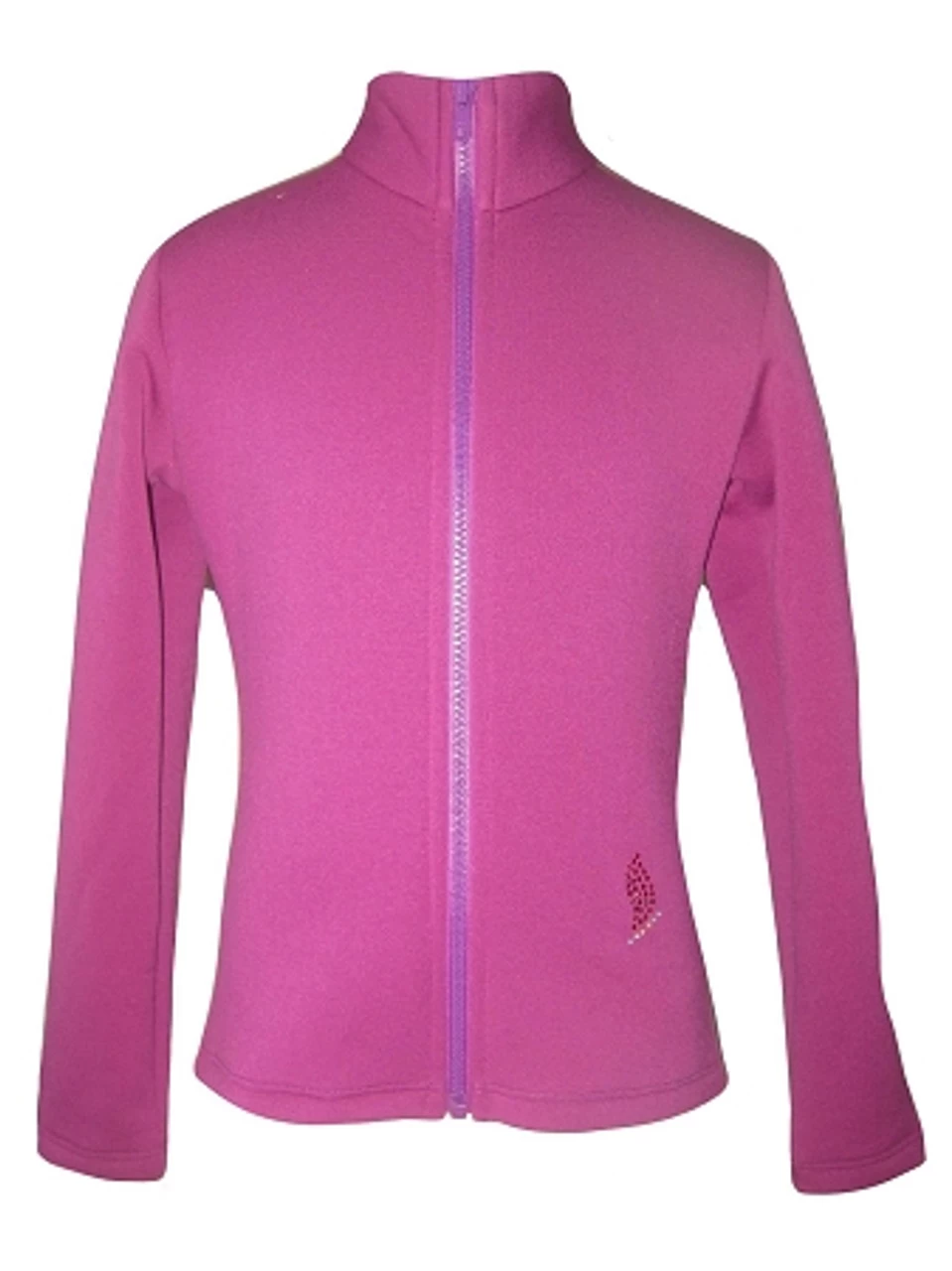 Purple Figure Skating Jacket With "Biellmann" Applique 3 Purple Figure Skating Jacket With "Biellmann" Applique - Image 3