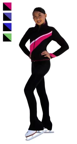 ChloeNoel Figure Skating Outfit -Polar Fleece Figure Skating Jacket By Polartec And P23 Skate Figure Skating Pants With 1.5 Inch Waist (Clearance)
