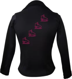 Kami-So Polartec Ice Skating Jacket - Pink Spiral Design 2