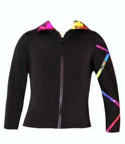 Criss Cross Poly/Spandex Rainbow Ice Skating Jacket XJ121