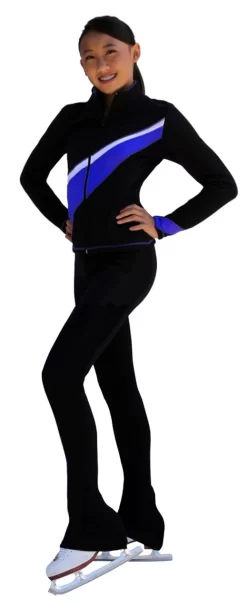 ChloeNoel Figure Skating Outfit -Polar Fleece Figure Skating Jacket By Polartec And P23 Skate Figure Skating Pants With 1.5 Inch Waist (Clearance) -Online Skating Store royal blue 82778.1673381706