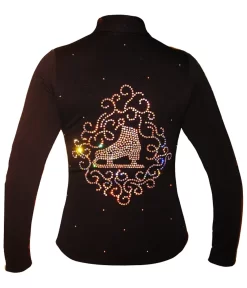 Black Jacket With "Skate & Ornament" -Online Skating Store skatewithornamentjacket 94821.1540224516