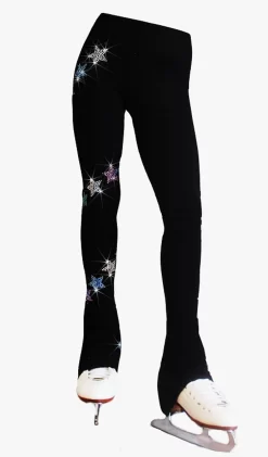 Ice Skating Pants With "USA Spiral Stars " Rhinestones Design (15% OFF, Size AXS)