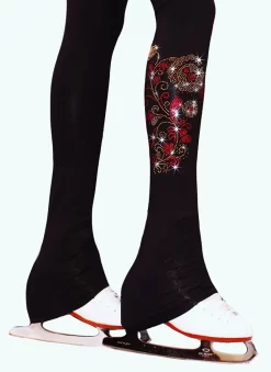 Venetta "Floral" Figure Skating Pants Gold/Siam