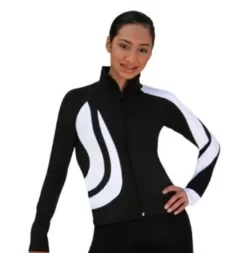 ChloeNoel J26 Swirls Figure Skating Jacket -Online Skating Store white 69930.1540223060